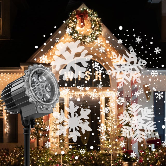 Lumières De Projecteur De Noël, Projection De Flocons De Neige Bleus Et Blancs A Exterieur Lumiere De Noel De Paysage Led Etanche Maison Fete 98340417 Lumières De Projecteur De Noël, Projection De Flocons De Neige Bleus Et Blancs A Exterieur Lumiere De Noel De Paysage Led Etanche Maison Fete 98340417