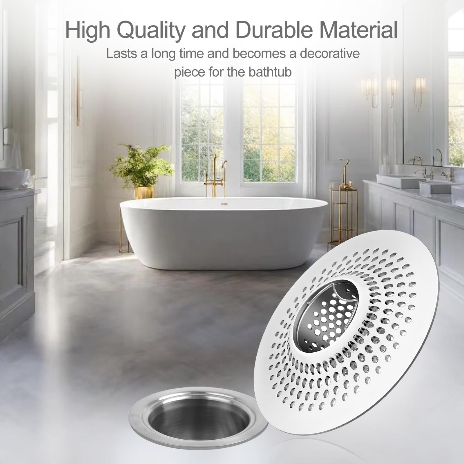 Collecteur de cheveux pour bonde de douche, bouchon de bonde de baignoire, filtre anti-obstruction, siphon de sol, siphon de lavabo de salle de bain - 2