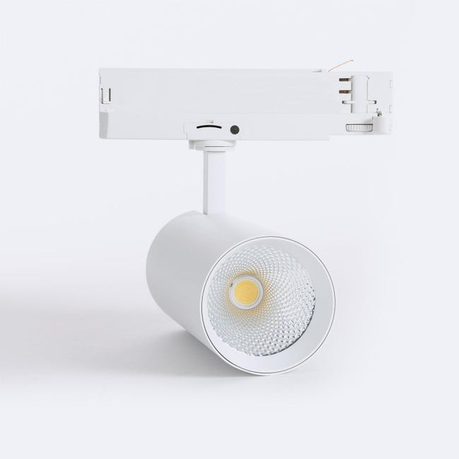 Spot LED sur Rail Triphasé 40W Carlo Blanc, 4000K Blanc neutre ...