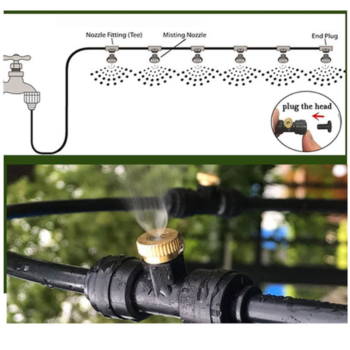 Brumisateur Micro-aspersion 25m - 30 Buses pour Arrosage Agricole & Jardin - Idéal Terrasse, Balcon, Fêtes en Extérieur - Kit DIY - 3