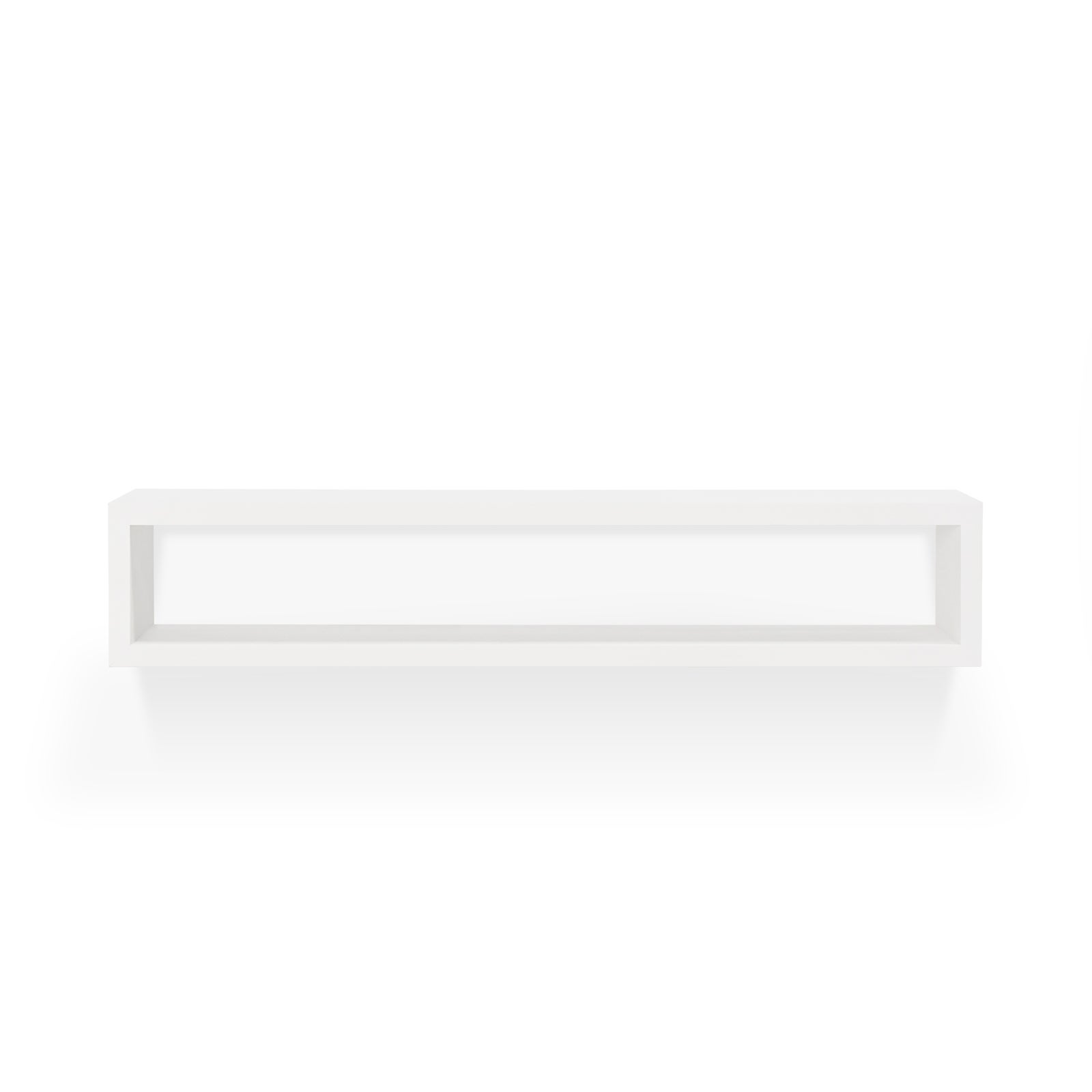 DENVER - Meuble TV en bois massif ton blanc 160x30cm - DECOWOOD - 4