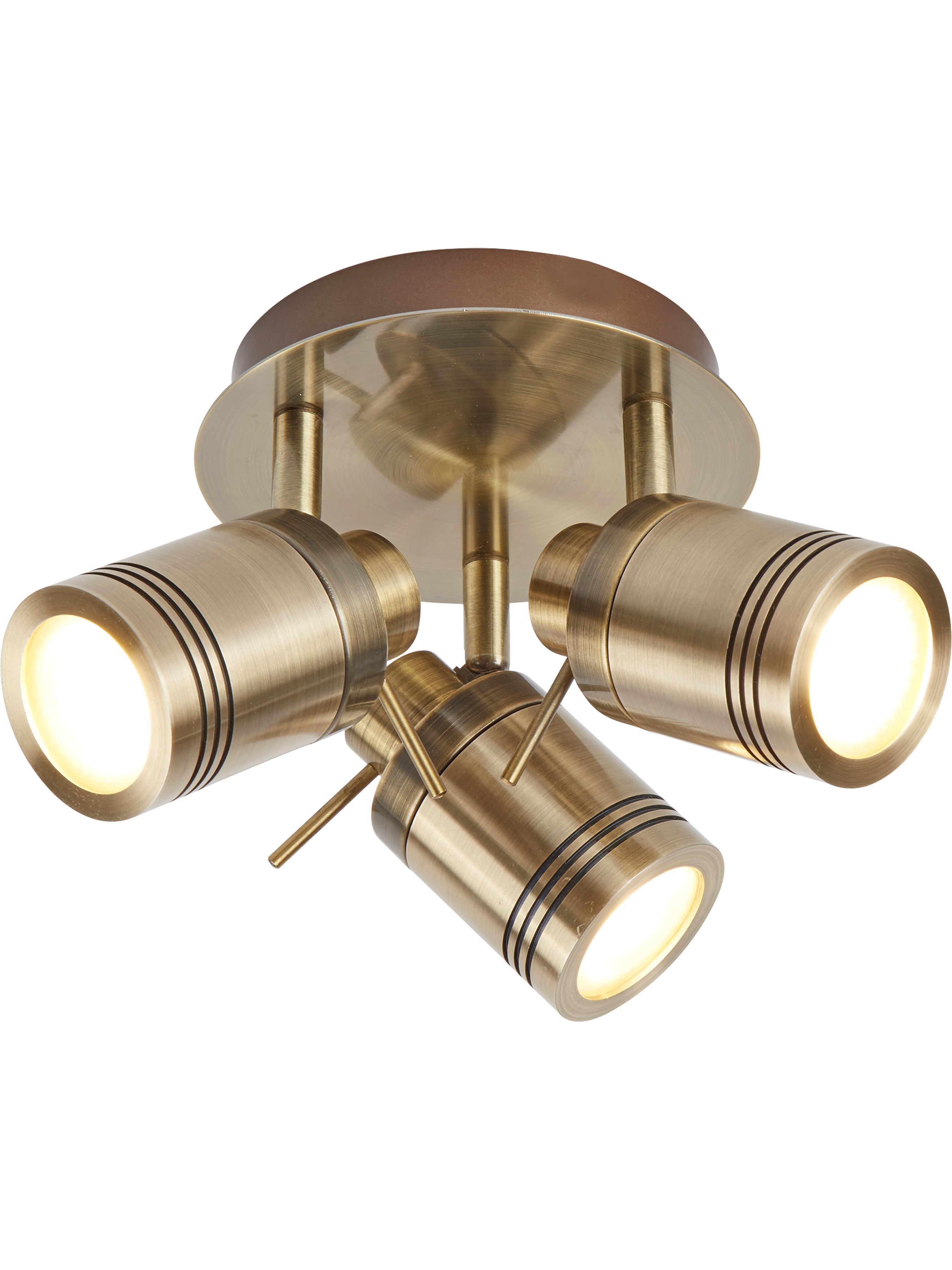 Searchlight  Plafonnier Samson, Laiton Antique, 3 Ampoules , Leroy Merlin