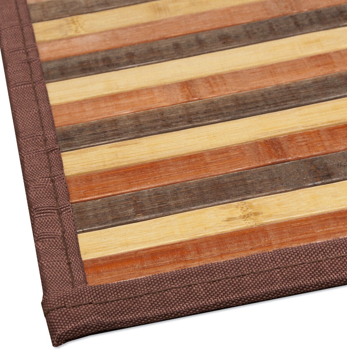 Alfombra de Bambú 50x175 cm Estera Cocina Baño Dormitorio Mantel Individual Desayuno Retro Degradè Antideslizante Verde - 6