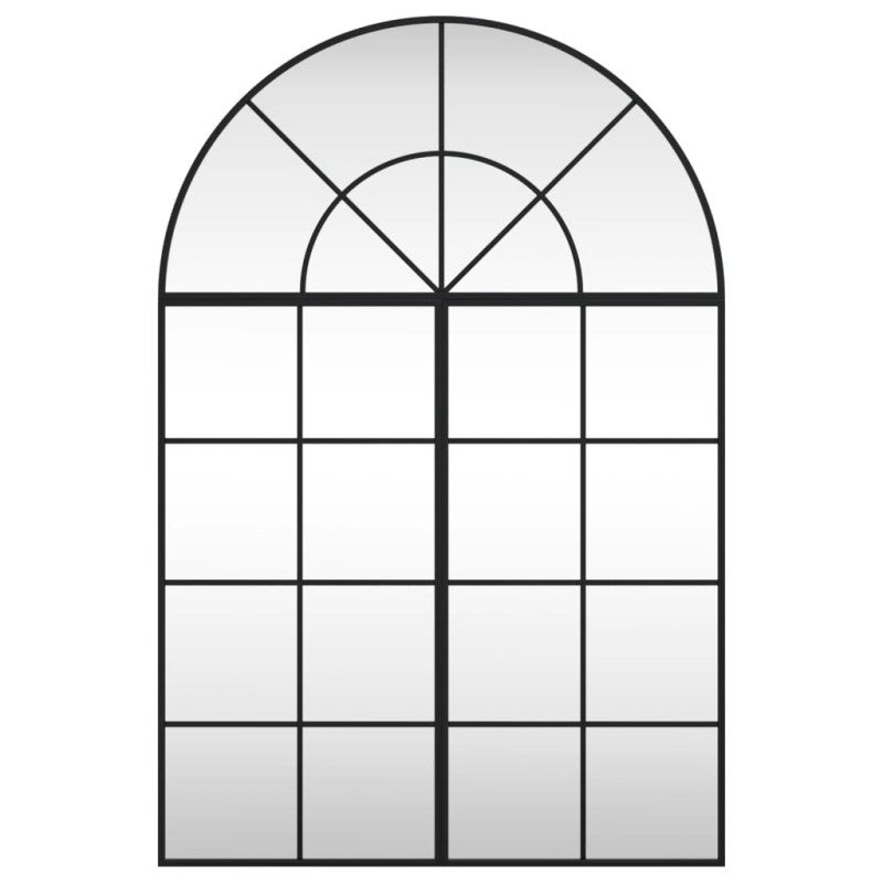 Miroir mural noir 80x120 cm arche fer - 3