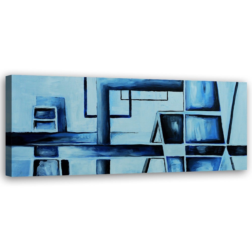 Obraz na płótnie, Abstrakcja niebieska 120x40