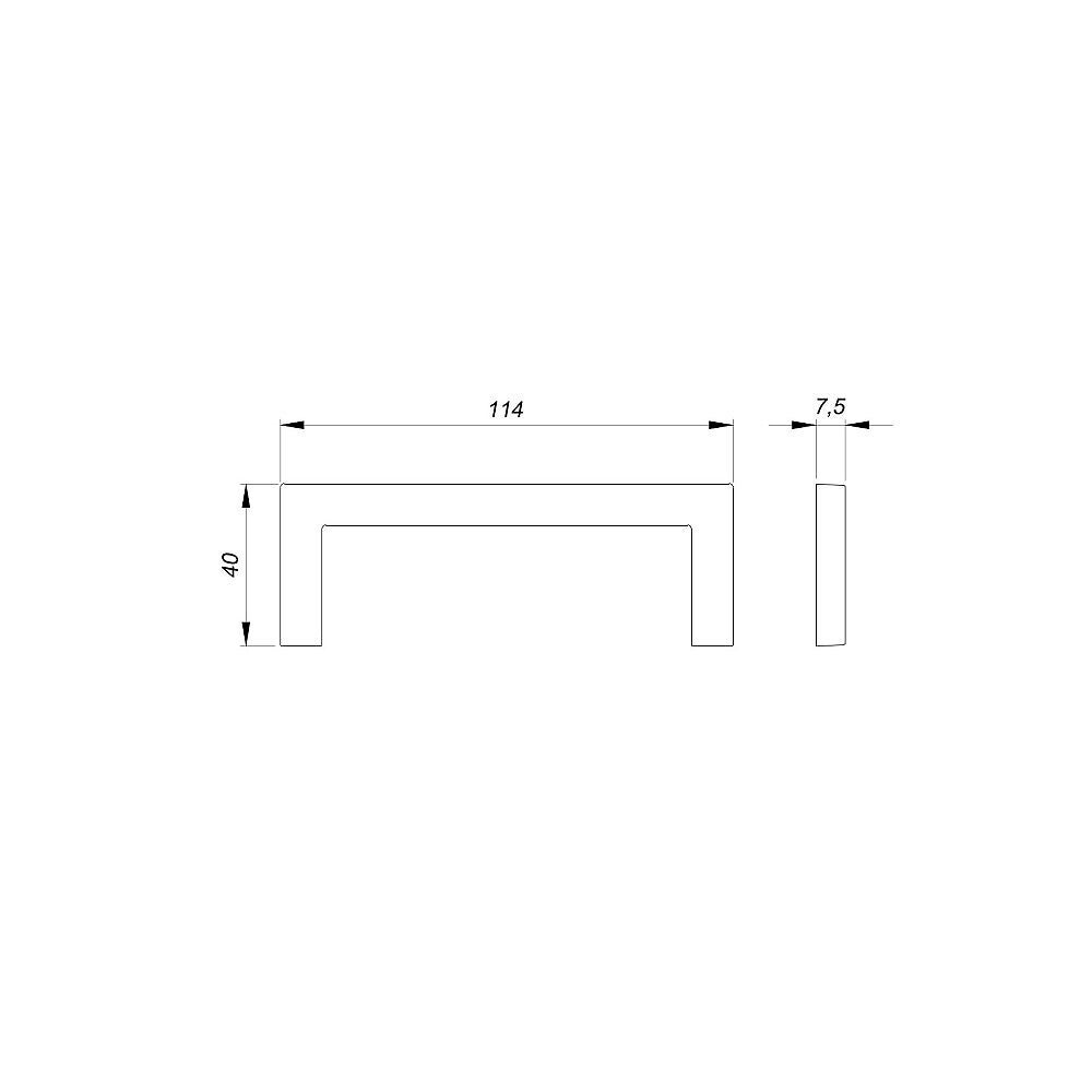 Lot de 2 poignées métalliques adhésives pour portes coulissantes - argent - 4