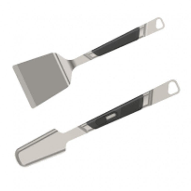 ReaNea Set di spatole e pinze da cucina, tornitore a fessura in silicone con pinza da cucina, manico resistente al calore antiscivolo, con punte in