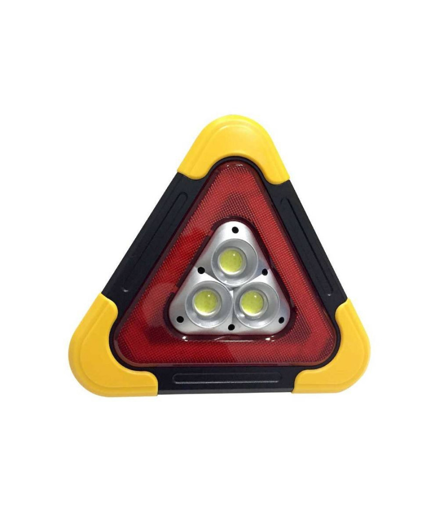 Trade Shop - Triangolo Per Emergenza Stradale A Led Strobo Ricarica Solare Usb 30w 24x26 Cm - - 3