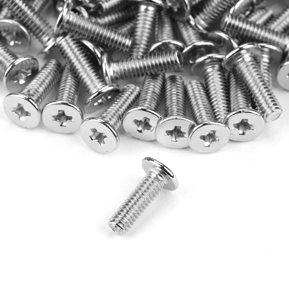 Lot de 100 vis à tête plate en acier inoxydable m2.5 - 5