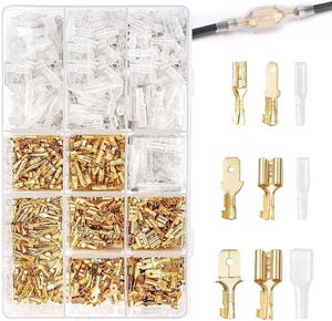 Kit 1000 Cosses Électriques à Sertir 2,8mm 4,8mm 6,3mm - Connecteurs Auto Moto Bateau