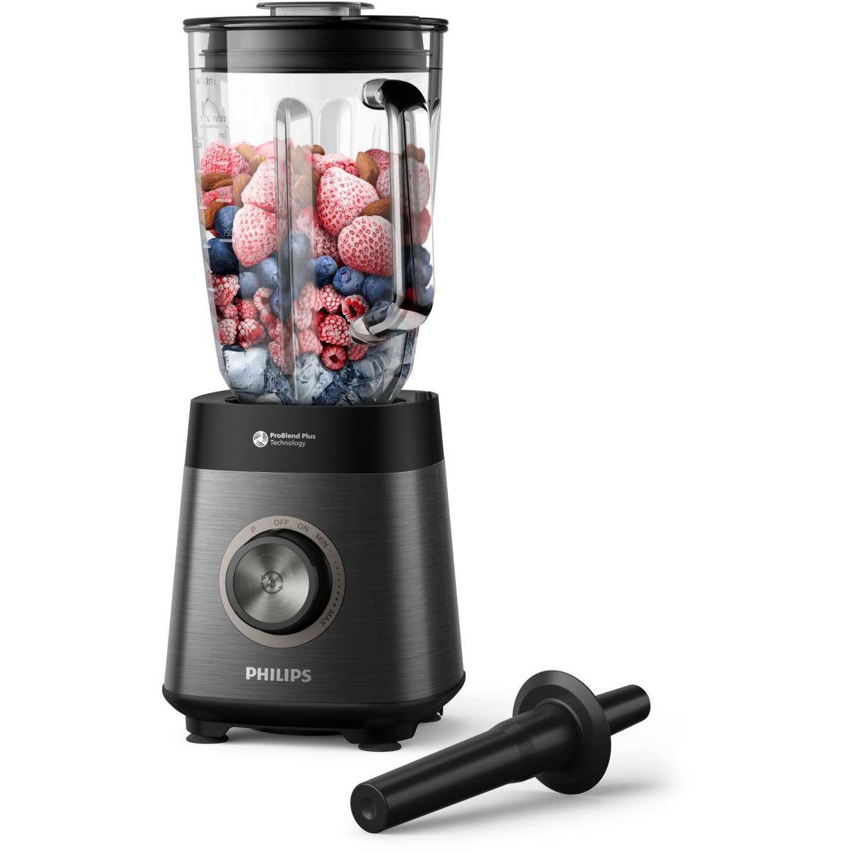 Batidora Batidora de vaso PHILIPS HR3040/00 | 1200W, Jarra de Cristal, Blanco