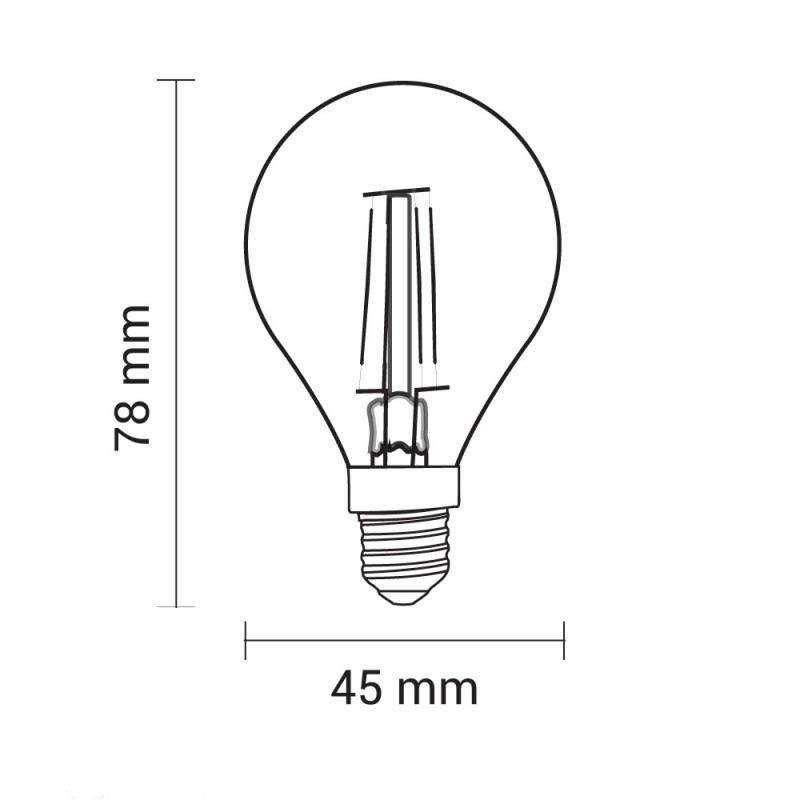 10 Ampoules E14 G45 42W - Blanc Chaud 2700K - Dimmable - Culot Petit Vis - Lustre/Pendentif