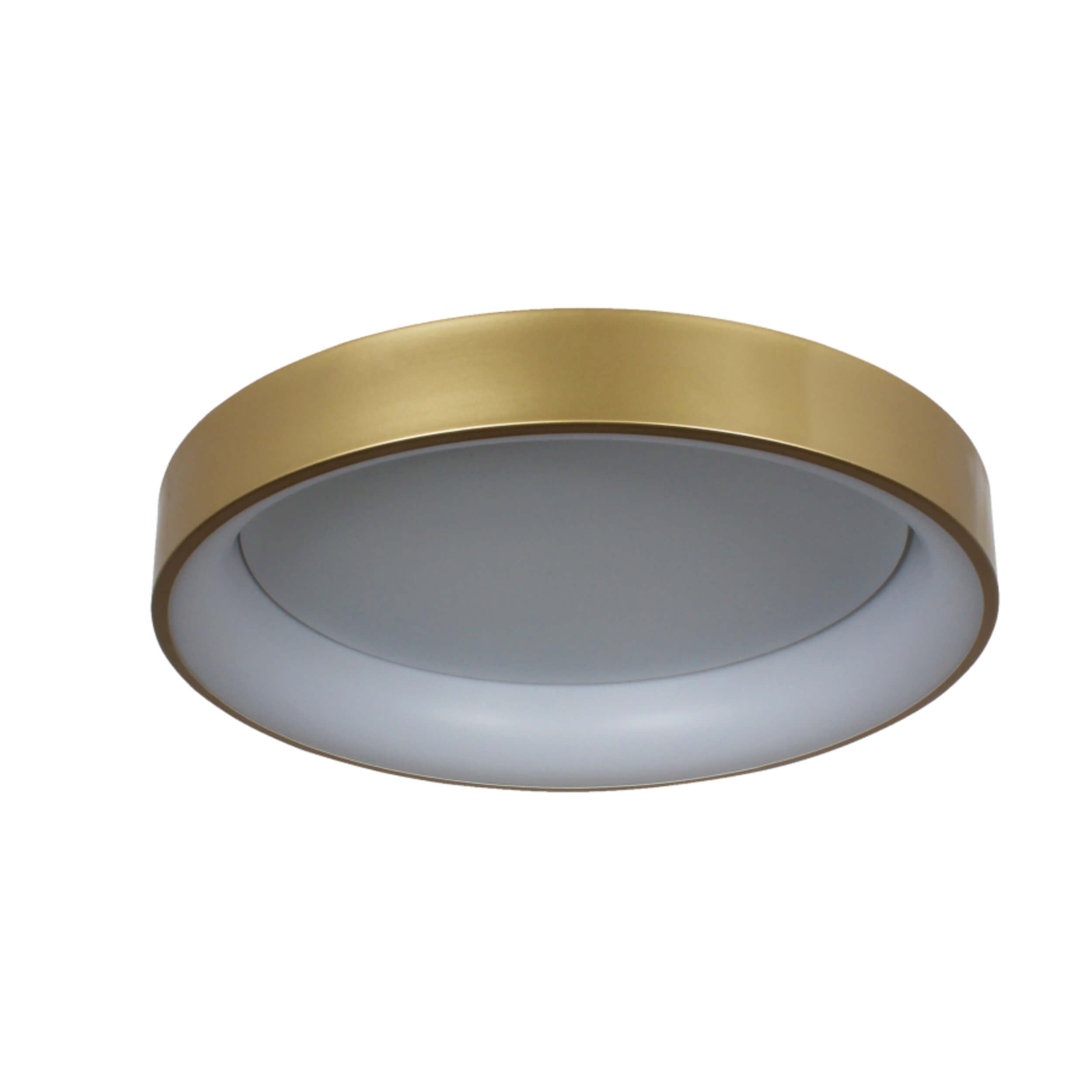 Plafon okrągły złoto-biały LED 36W 3000K 2400lm wym: 11 x 60 cm IP20 metal Light Prestige