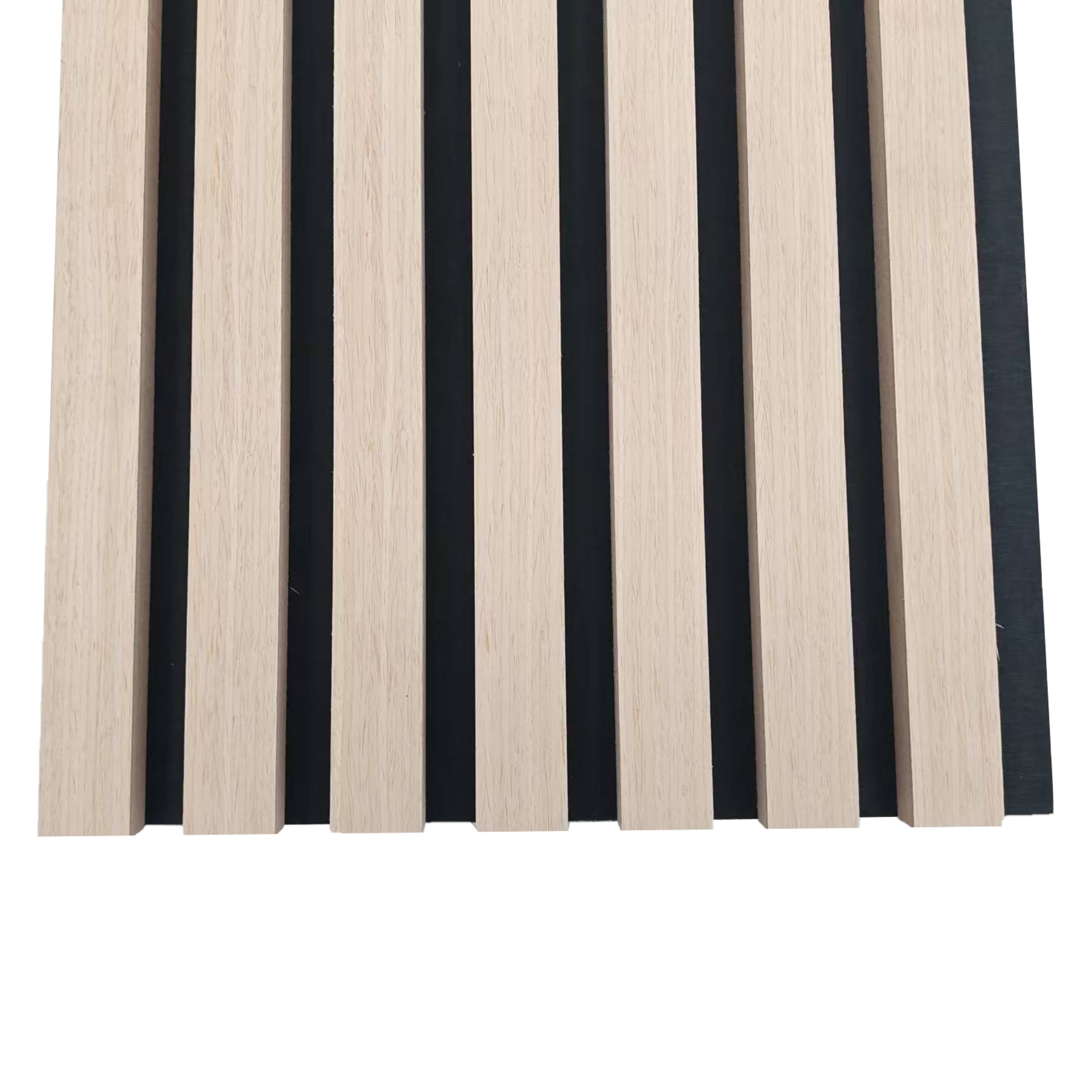 Lot de 3 - 260 x 30cm - Chêne naturel - Ep. 21mm - Panneaux muraux acoustiques, feutrine noire - 4
