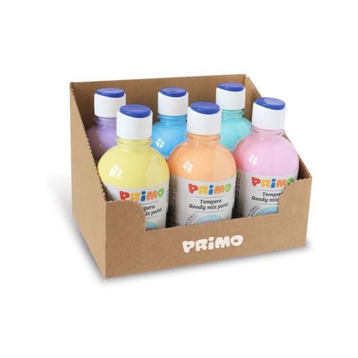 HTI Fun Craft - Bastoncini di vernice tempera, 24 bastoncini per bambini, 6 colori luminosi, 6 colori metallizzati e 12 bastoncini di colore, lavabili