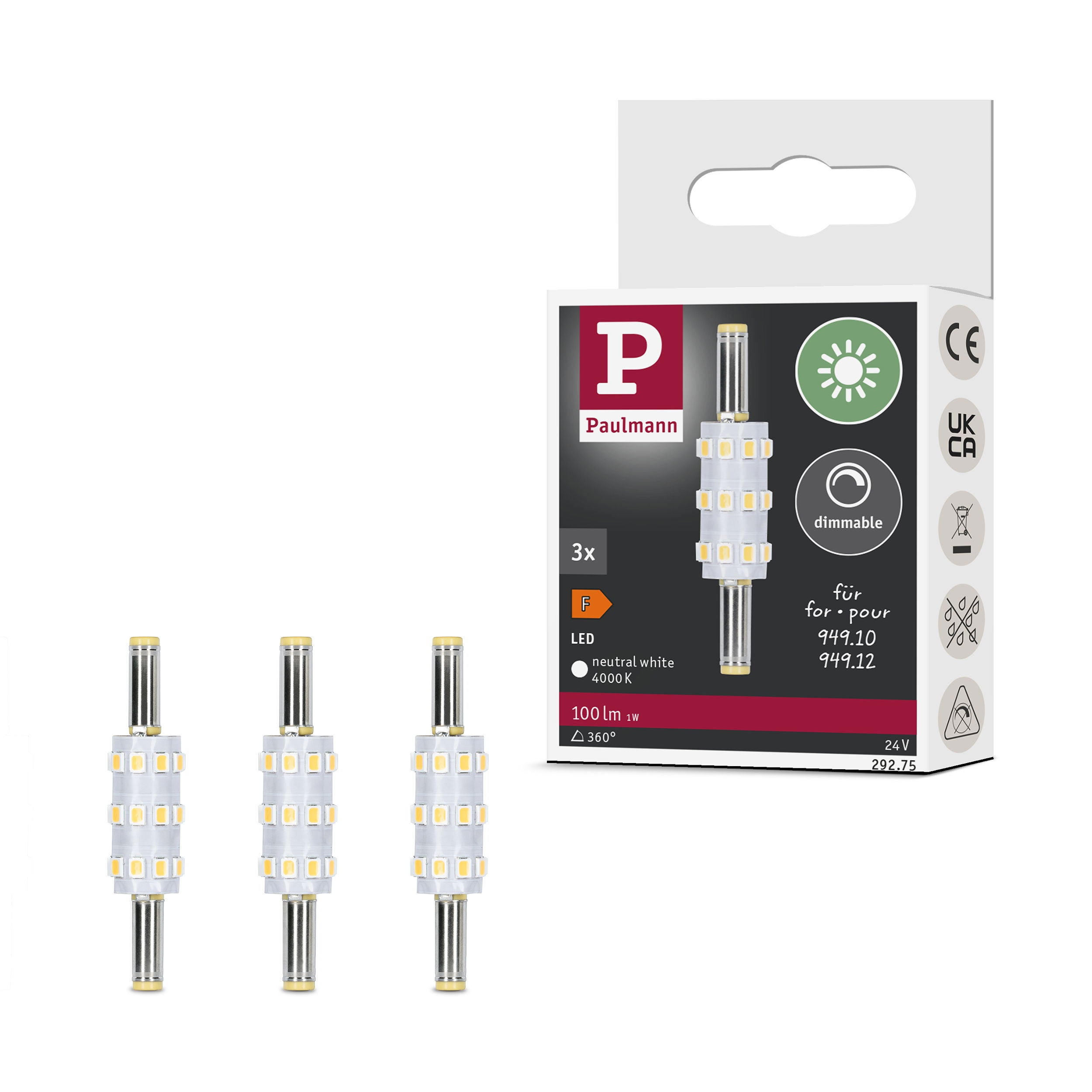 Plug & Shine Socle enfichable LED Naima ampoule de rechange Kit de 3 ...
