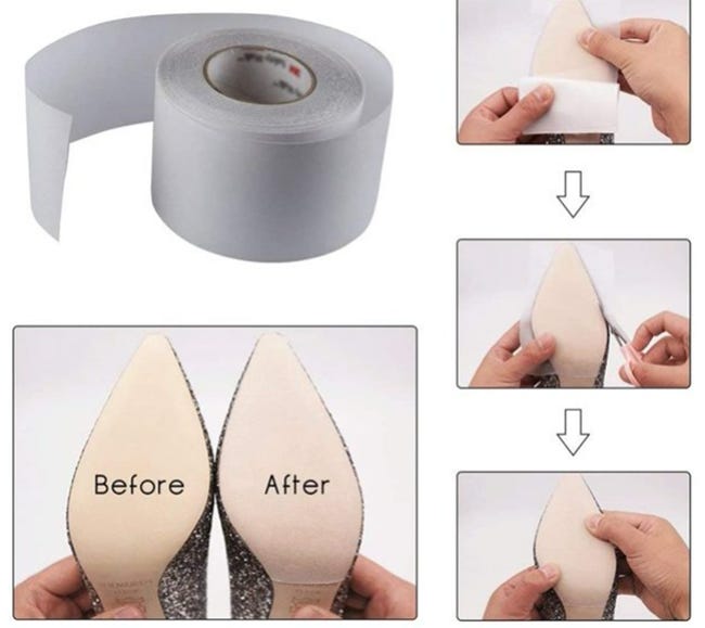 Adesivi Antiscivolo Per Suole Scarpe - 6 Paia In Gomma Per Tacchi, Sandali E Stivali - Foto 2