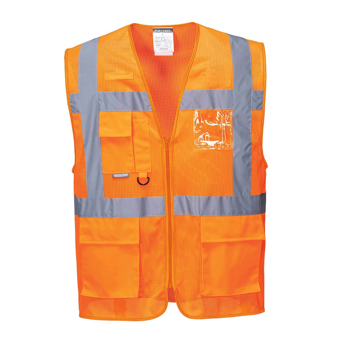 Gilet haute visibilité zippé respirant Portwest Meshair Athène Jaune XL - 3