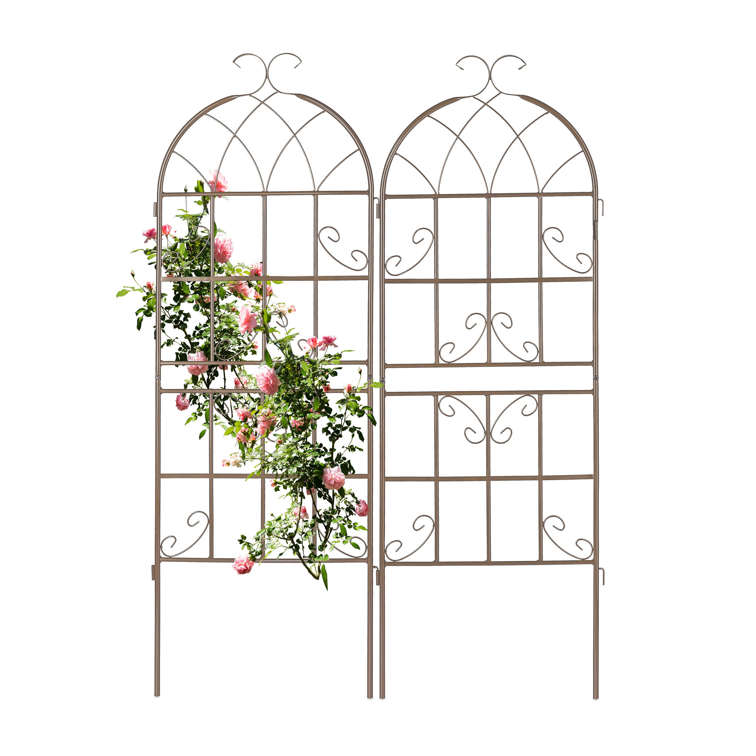 Relaxdays Supporti per Rampicanti, Set da 2 , Alti 190 x 35 x 35 cm