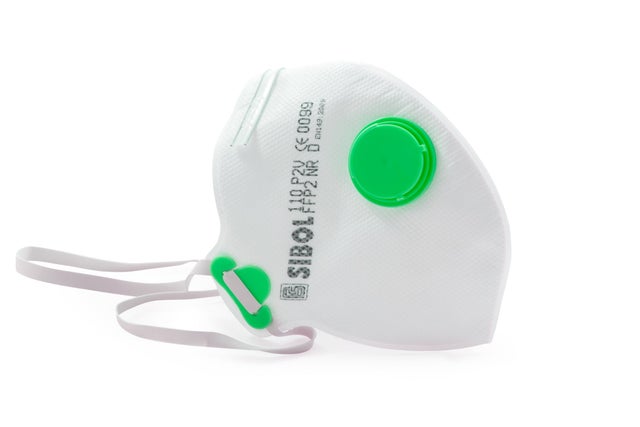 Mascarilla FFP2 con válvula polvo fino y aerosoles SIBOL 110 P2DV · Caja 5 uds