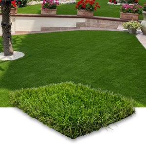 Snapstyle Kingston - Tappeto in Erba Artificiale - per Giardino, Terrazza, Balcone - Verde - Rotondo - 3 Dimensioni