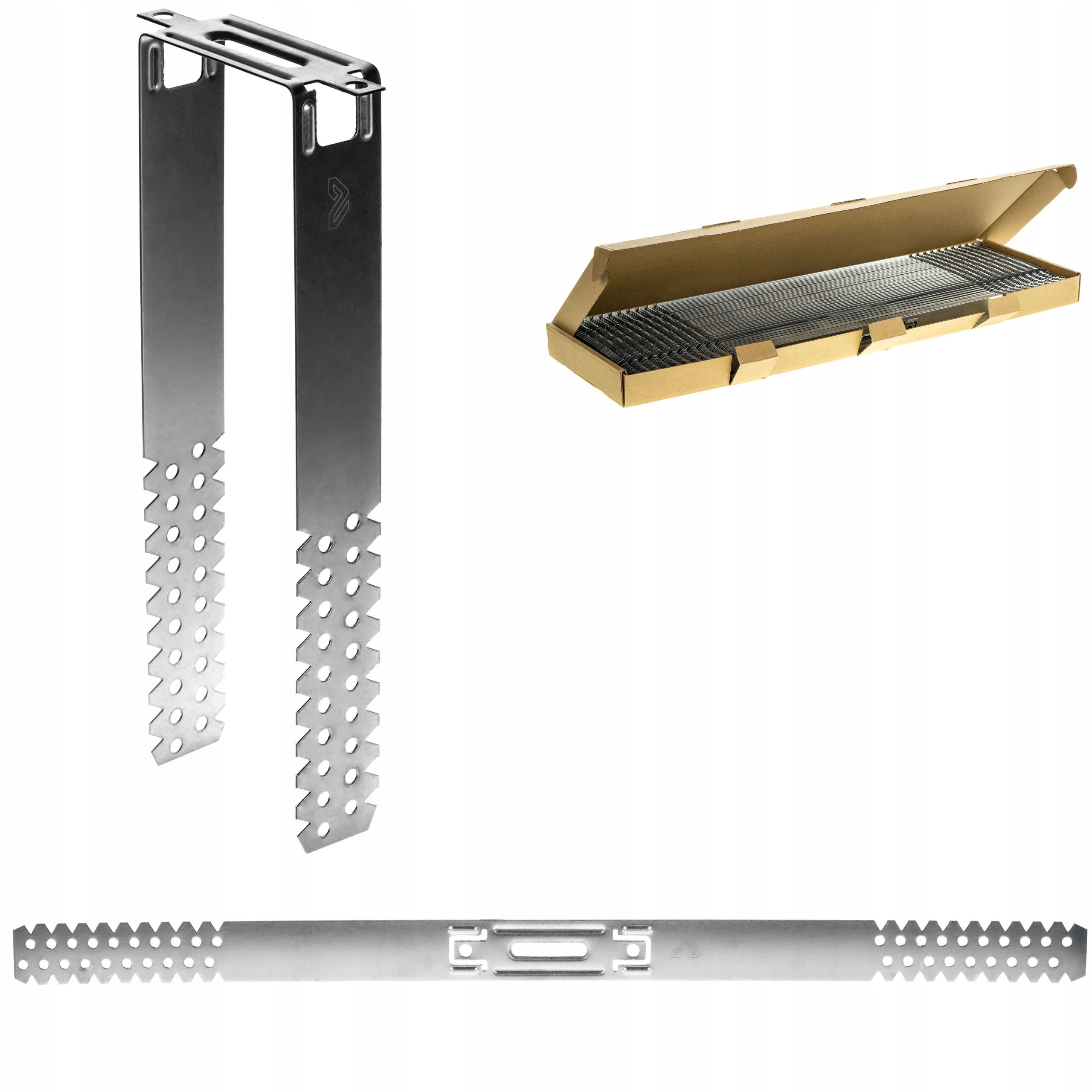 Wieszaki płaskie ES 60x225 mm Budmat grubość 0,8 mm do profili CD60 100szt