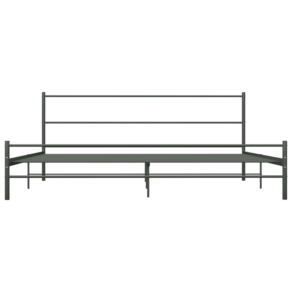 Maison Exclusive - Estrutura de cama 180x200 cm metal cinzento - 8