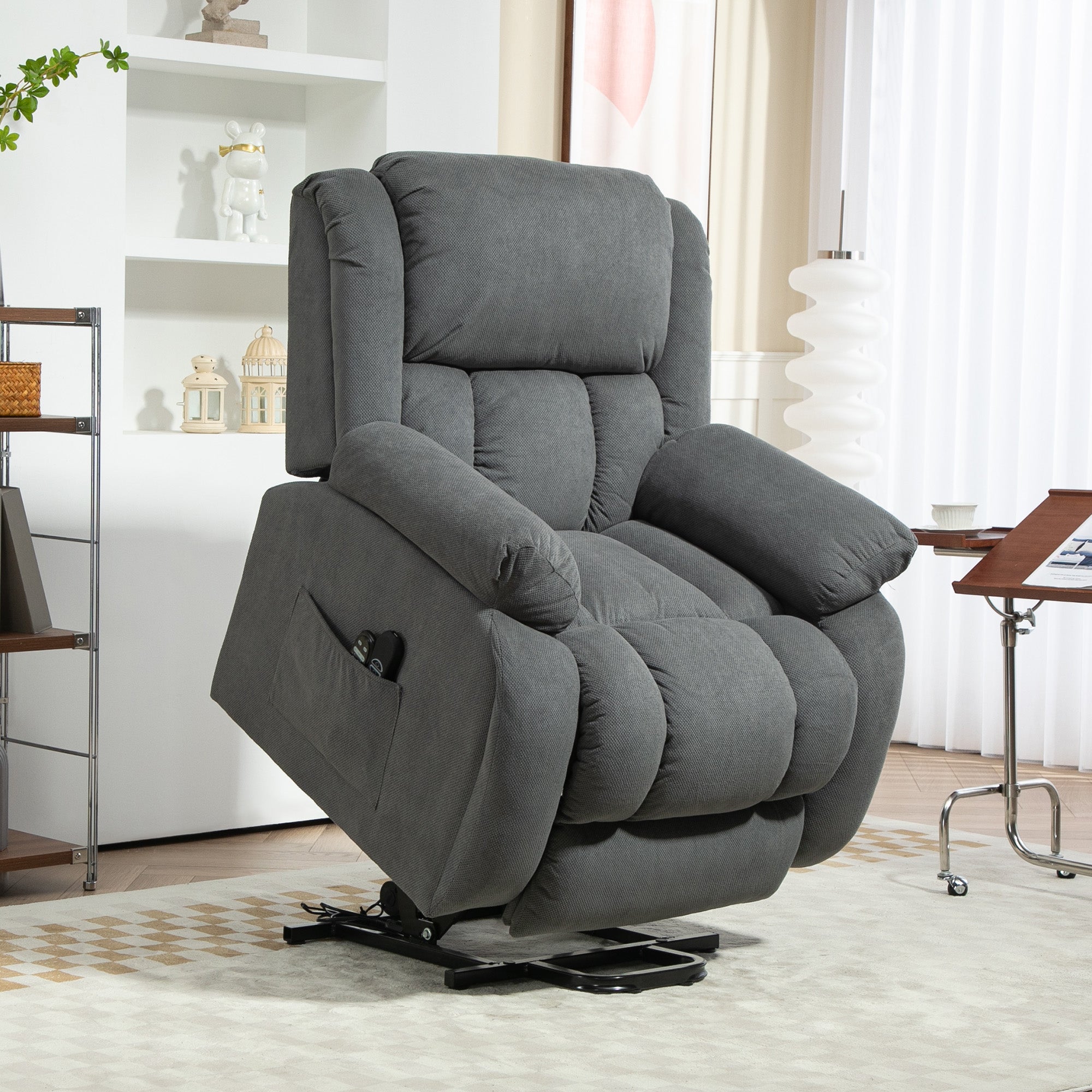 Fauteuil releveur électrique Velours (Polyester) HOMCOM - 2