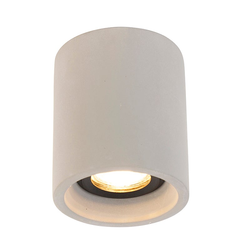 Wiejska betonowa lampa sufitowa okrągła - Deep