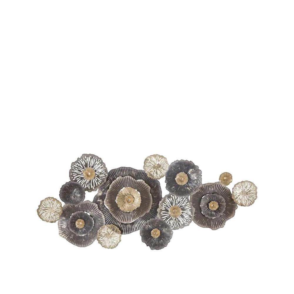 Panel 3D dekoracyjny mauro-ferretti Panneau Floral metal wielokolorowy stylowy