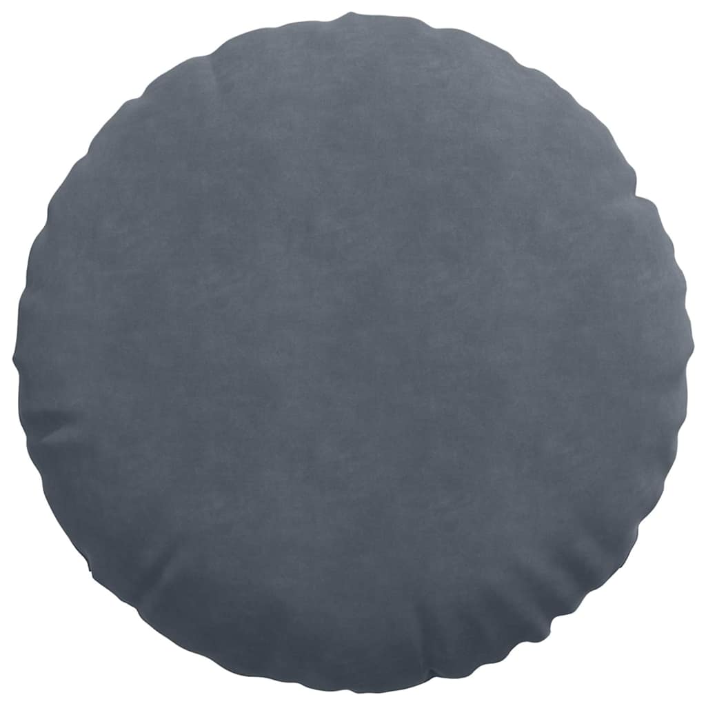 Cojines de asiento, 2 unidades, gris oscuro, Ø 40 x 13 cm, terciopelo - 6