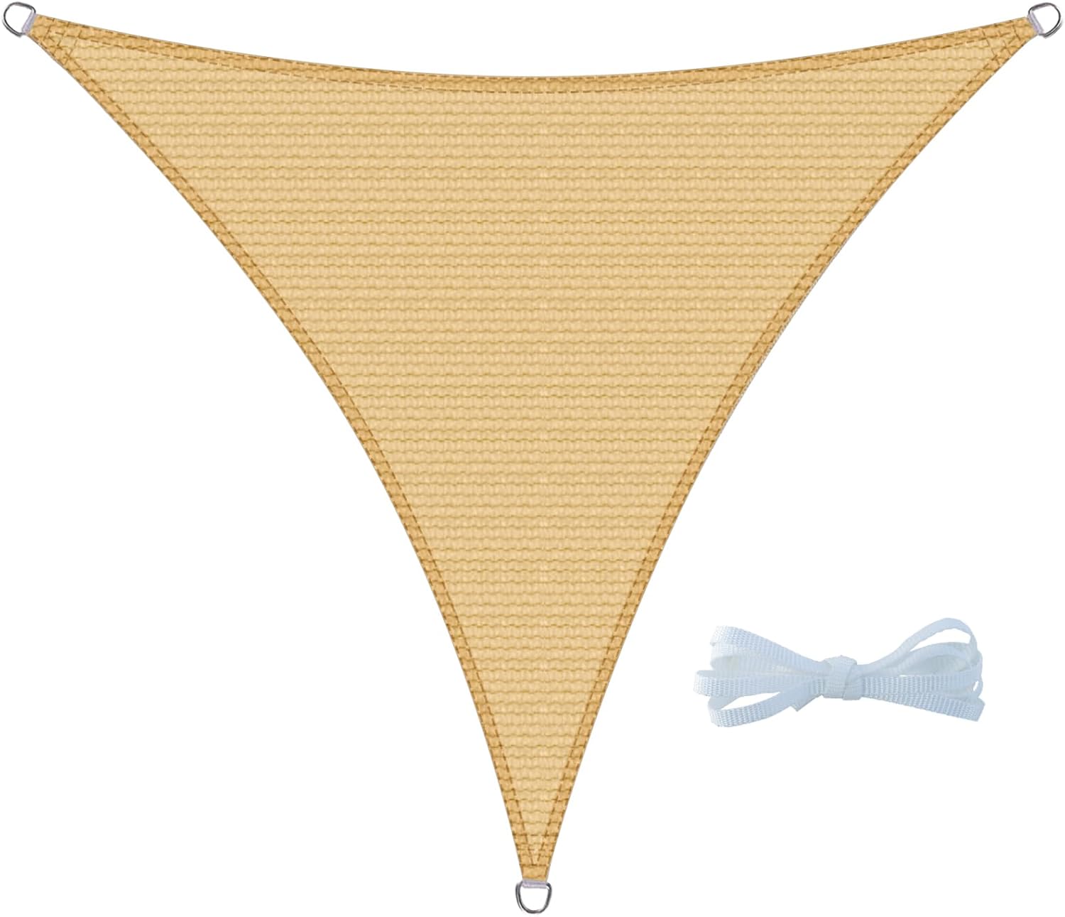 Żagiel przeciwsłoneczny 3x3x3m, oddychająca tkanina, ochrona przed promieniowaniem UV, na patio, balkon, do ogrodu, na zewnątrz, khaki