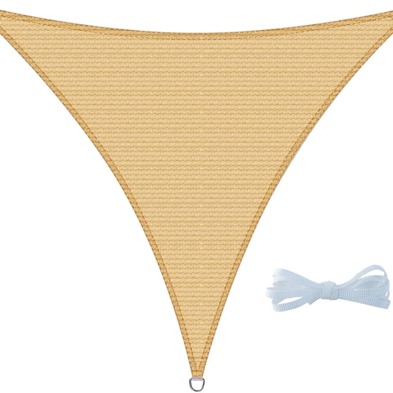 Żagiel przeciwsłoneczny 3x3x3m, oddychająca tkanina, ochrona przed promieniowaniem UV, na patio, balkon, do ogrodu, na zewnątrz, khaki