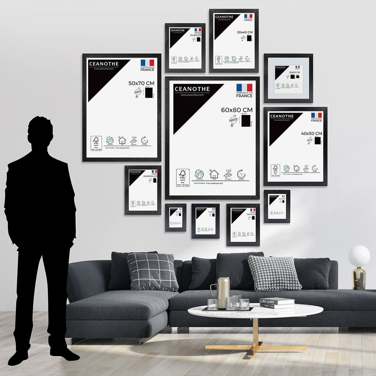 Cadre photo Essentiel exposition blanc 30x45 cm - 8