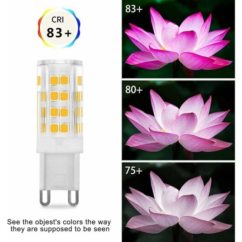 Ampoule LED G9 5W, Equivalent 40W , Blanc Chaud 3000k, 220-240V, 360° angle de faisceau, 【Pack de 10】 - 5