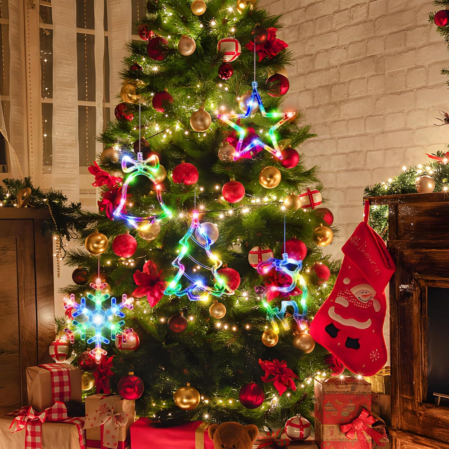 Fasce Natalizie Con Luci, Puntale Per Albero Di Natale Con Campanelli Di Babbo Natale Cappelli Per Le Feste Allingrosso Accessori Per Copricapi P12022249