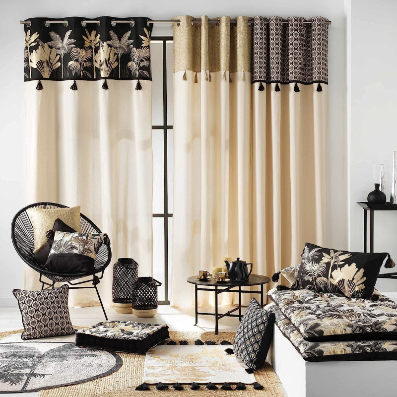 Tenda bohémien con finiture in oro o argento - Naturale - 5