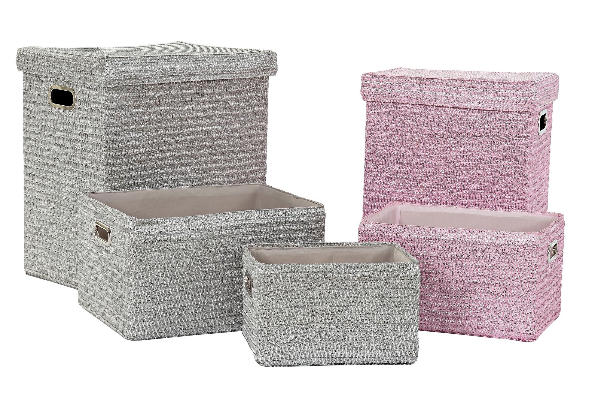 Set di Cestini DKD Home Decor polipropilene (42 x 33 x 50 cm) (5 pcs) - 5