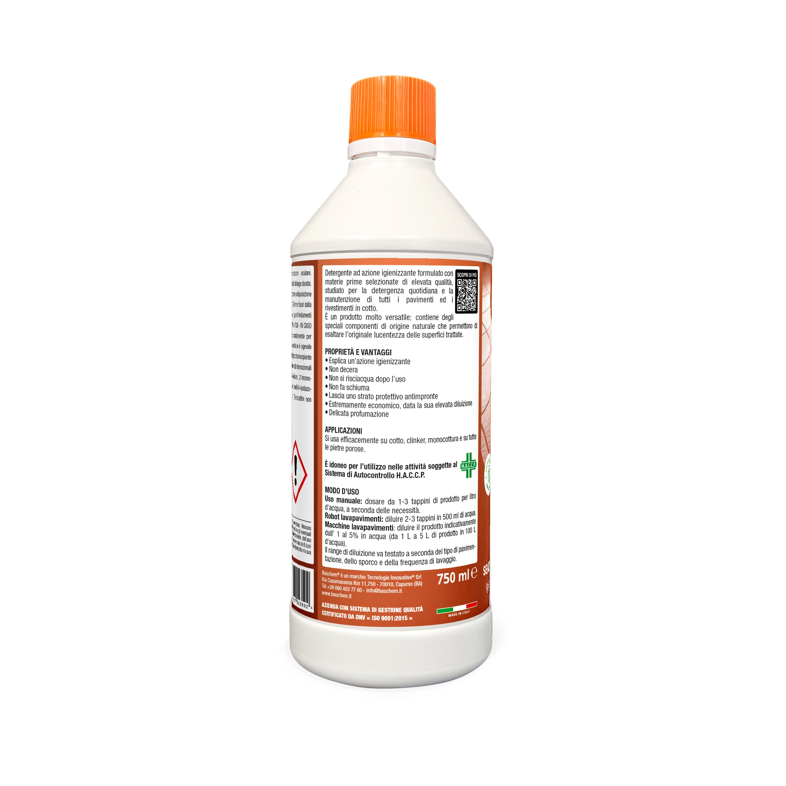 BAUCHEM Lavapavimenti Cotto & Clinker per Robot e Lavaggi Manuali 750 ml - 4