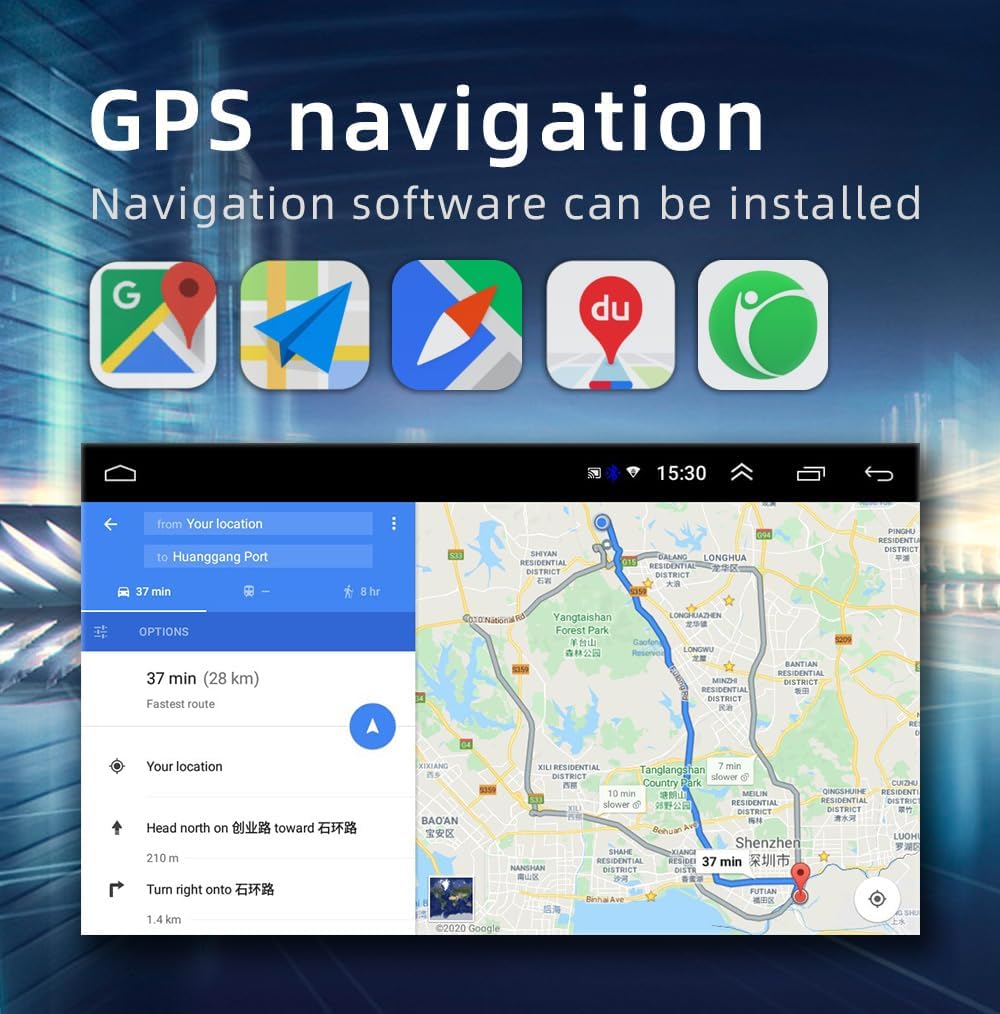 Autoradio Android 13 avec CarPlay pour VW Golf 5/6 Polo Skoda Caddy T5 Passat, radio 2 DIN avec écran 7 pouces, Bluetooth/USB/FM/RDS(2+64G) - 4