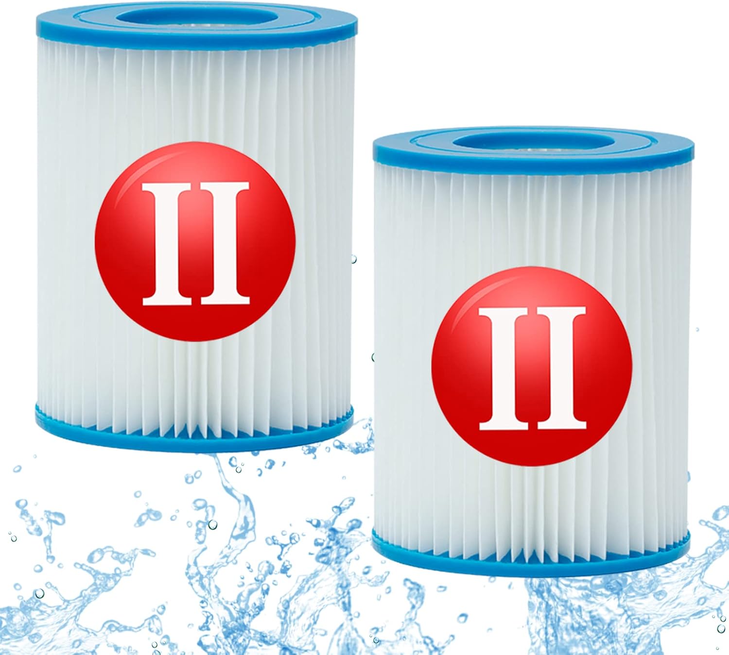 Zestaw 2 filtrów wymiennych do basenu dmuchanego Bestway 58094 II, zmywalnych i wielokrotnego użytku