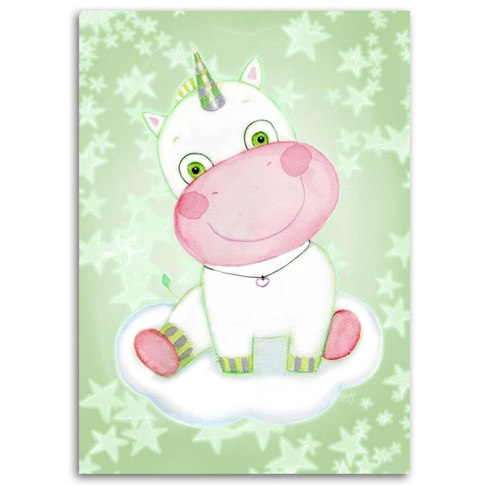 Tableau licorne pour les enfants - 40 x 60 cm - 2