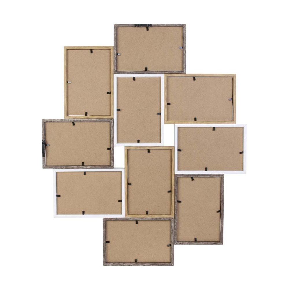 Pêle-mêle - HOME DECO FACTORY - 10 Vues - Bois - Beige et Marron - 7