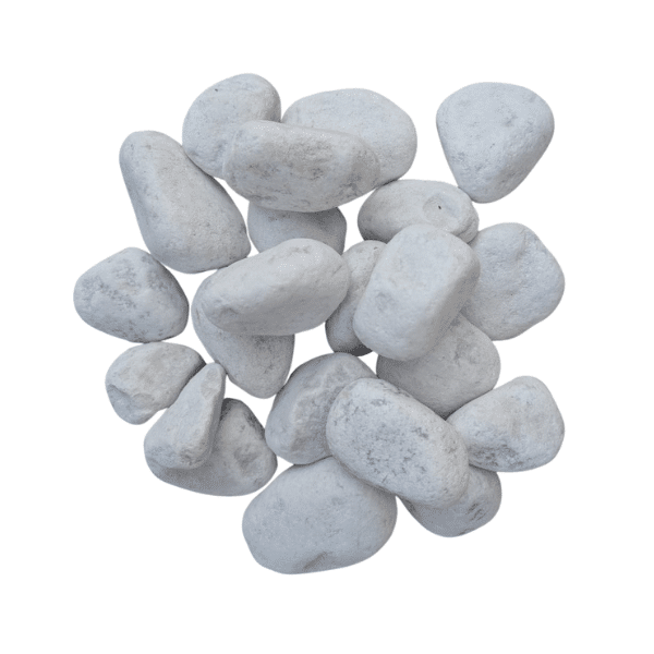 LOT 5 SACS de +/- 25 kg Galet Marbre Blanc 40/60 mm - Livraison STANDARD