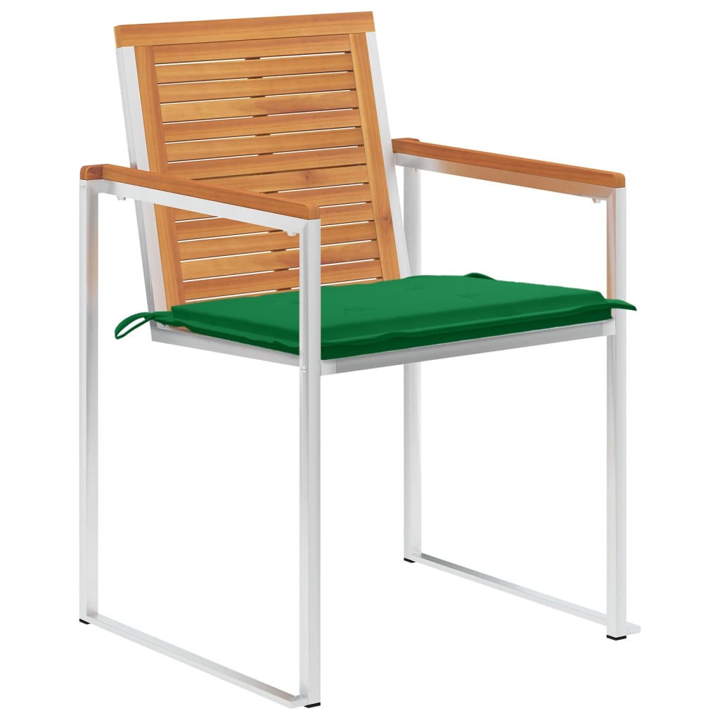 Chaise de jardin avec coussin Maison Exclusive en bois Vert - 2