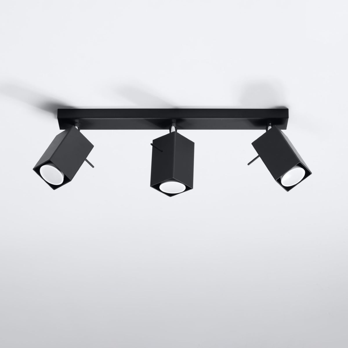 Plafon BRIOW 3 czarny LED 4000K - 45x6x16cm Sollux