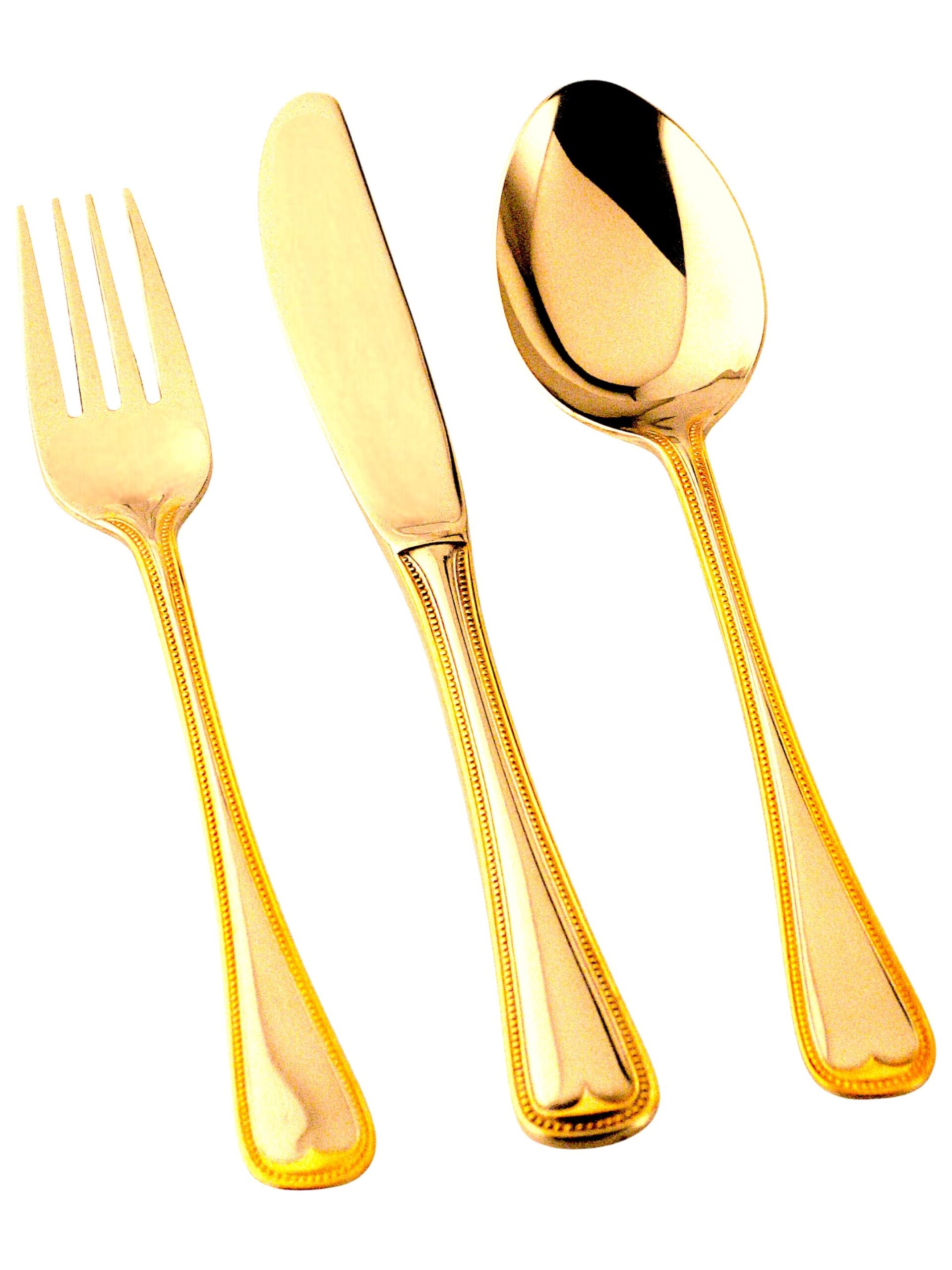 Crc venedig 6300 full gold cubertería 70 piezas, acero inoxidable 18/10 completamente bañada en oro