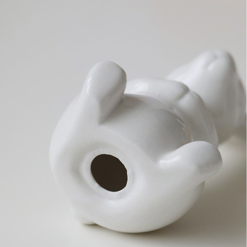 Décorations d'intérieur, Statuette de lapin en céramique, Mini lapin blanc en céramique, style E, Décoration de Pâques - 4