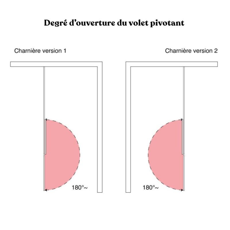 Paroi de douche italienne 120+40 x 200cm CALYPSO verre 8 mm avec volet pivotant - 6