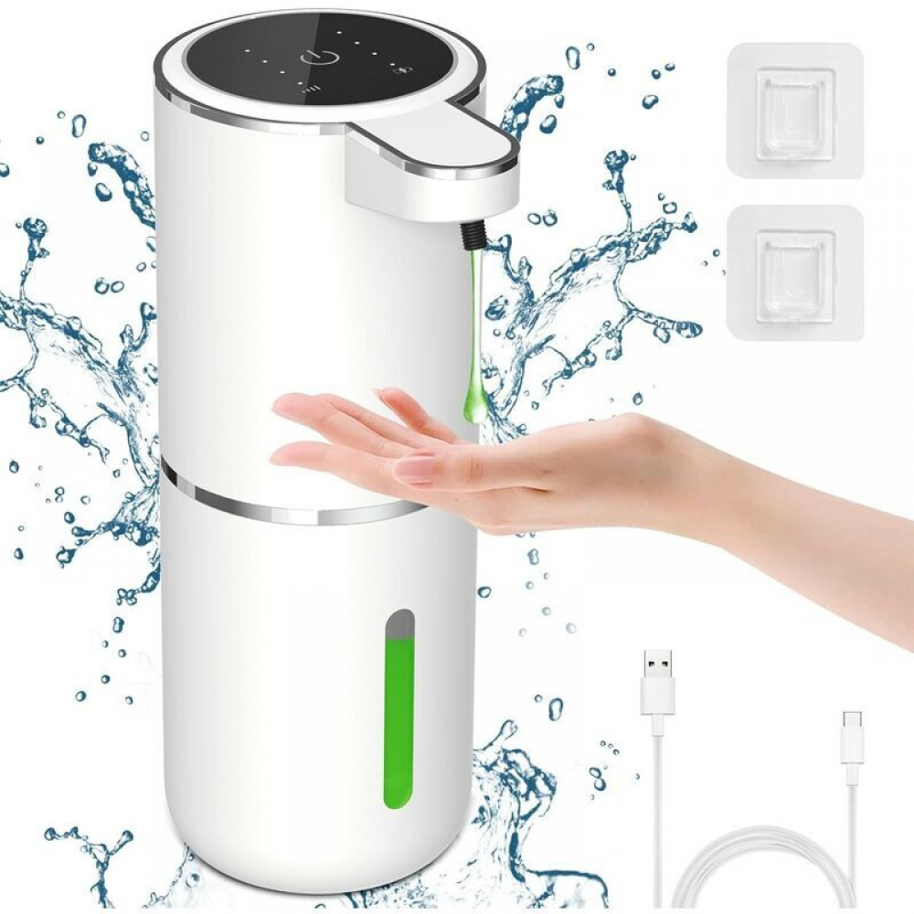 Automatyczny dozownik mydła z czujnikiem, wodoodporny IPX5, 4-stopniowa regulacja objętości płynu, 400 ml